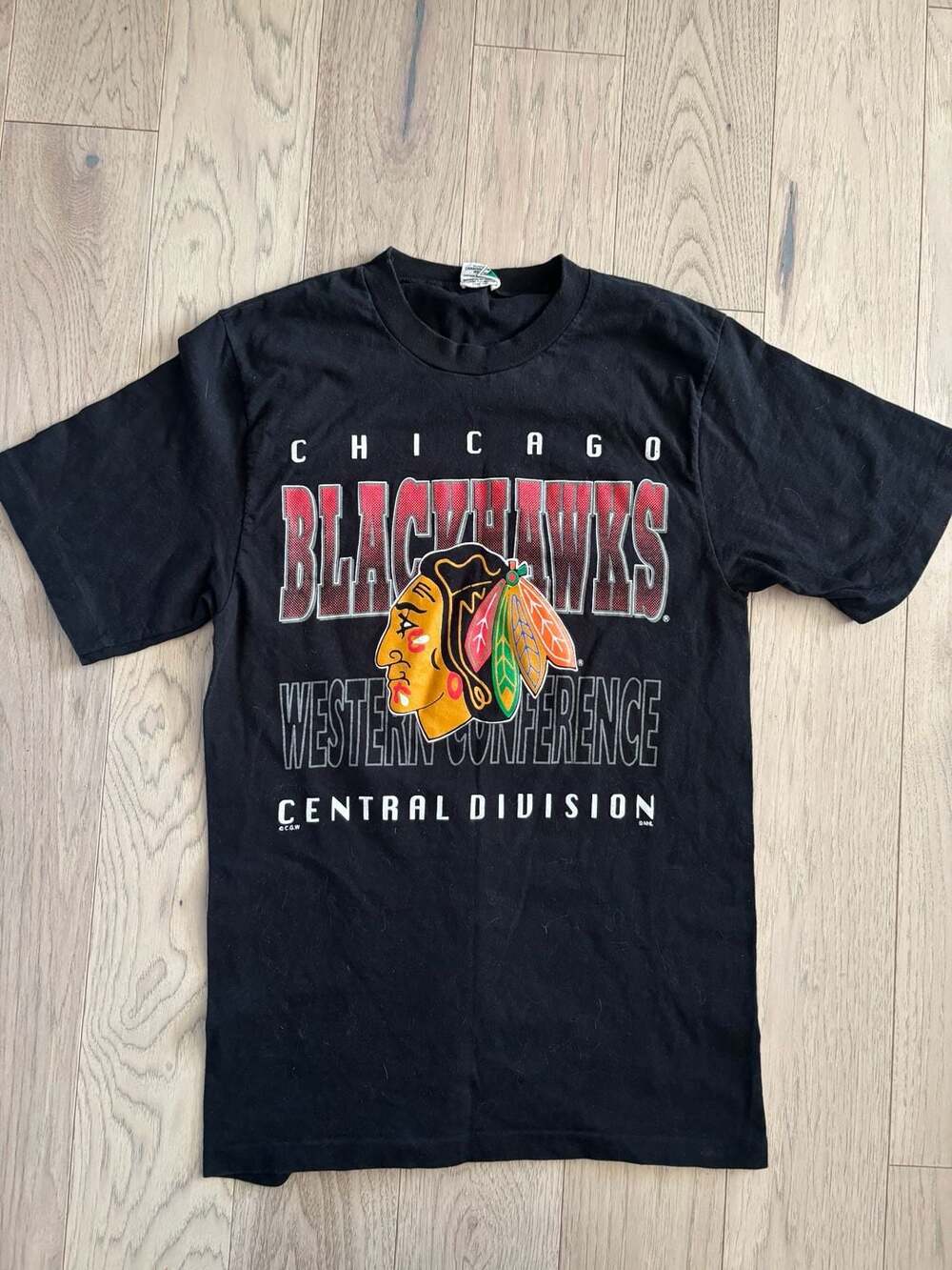 Vintage Chicago Blackhawks Size S Black T-Shirt